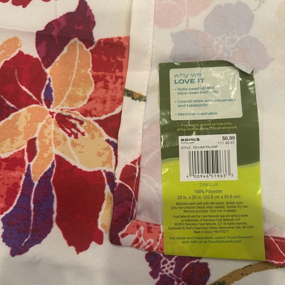 Stain resistant microfiber napkins, set of 4 - Picture 2 of 4